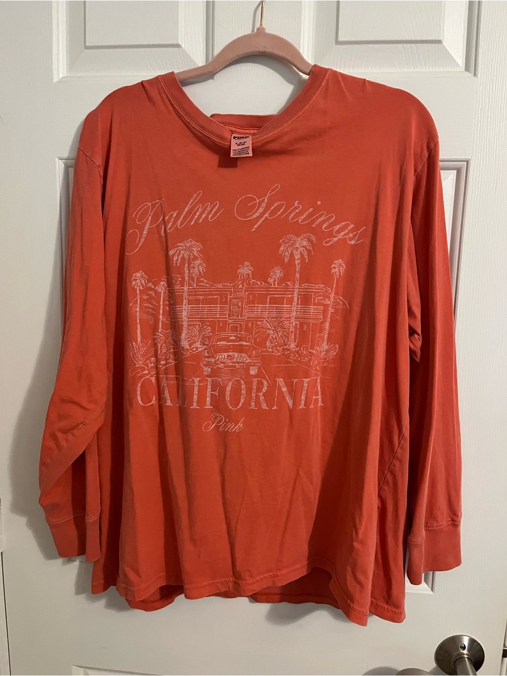 PINK Victoria's Secret Long-Sleeve Palm Springs California Graphic Tee - XL